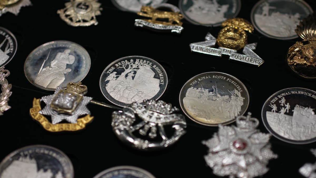 Military medal collection for identification and historical research
