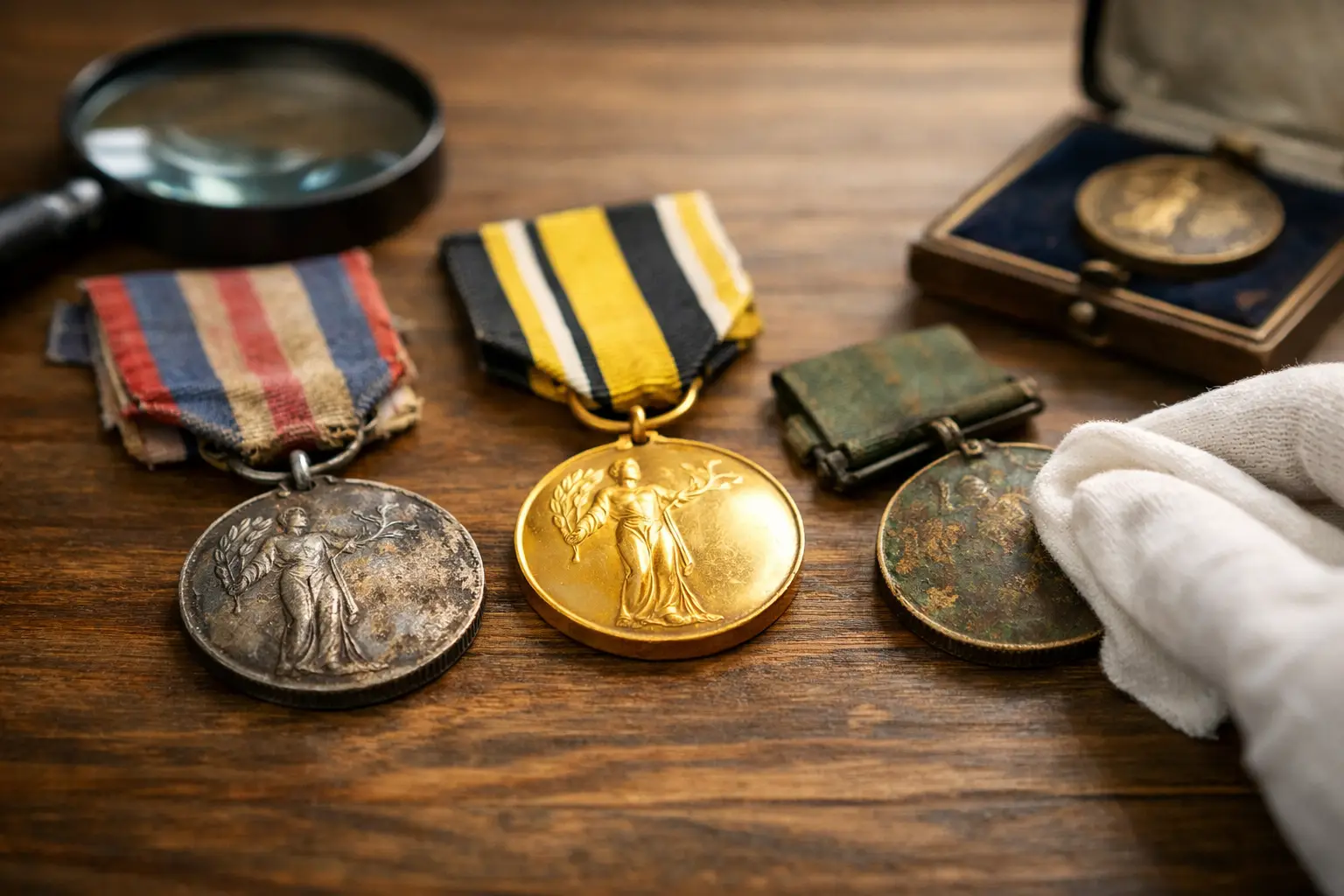 Receiving a free military medal valuation